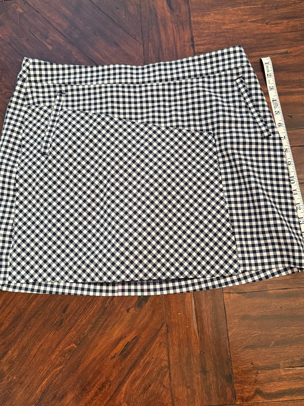 Lady Hagen navy & White Gingham Mini Skirt